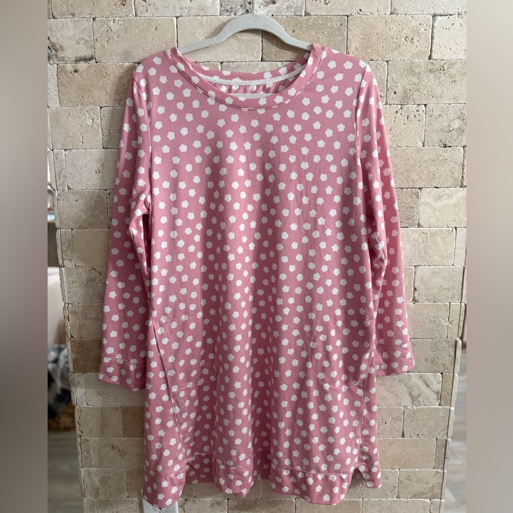 Kate Spade Pink & White Cloud Print Nightgown/Sleeper Shirt